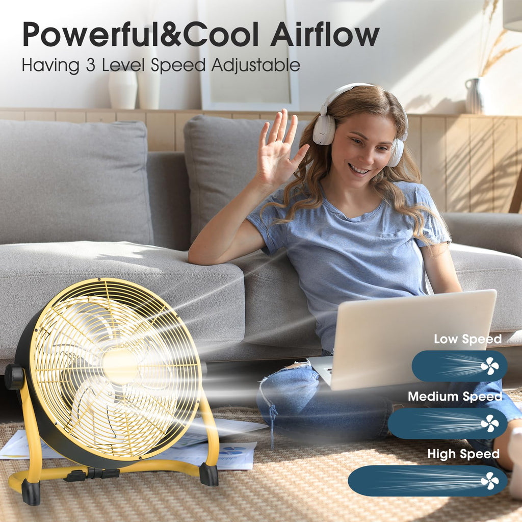 12 Inch High Velocity Metal Floor Fan K931