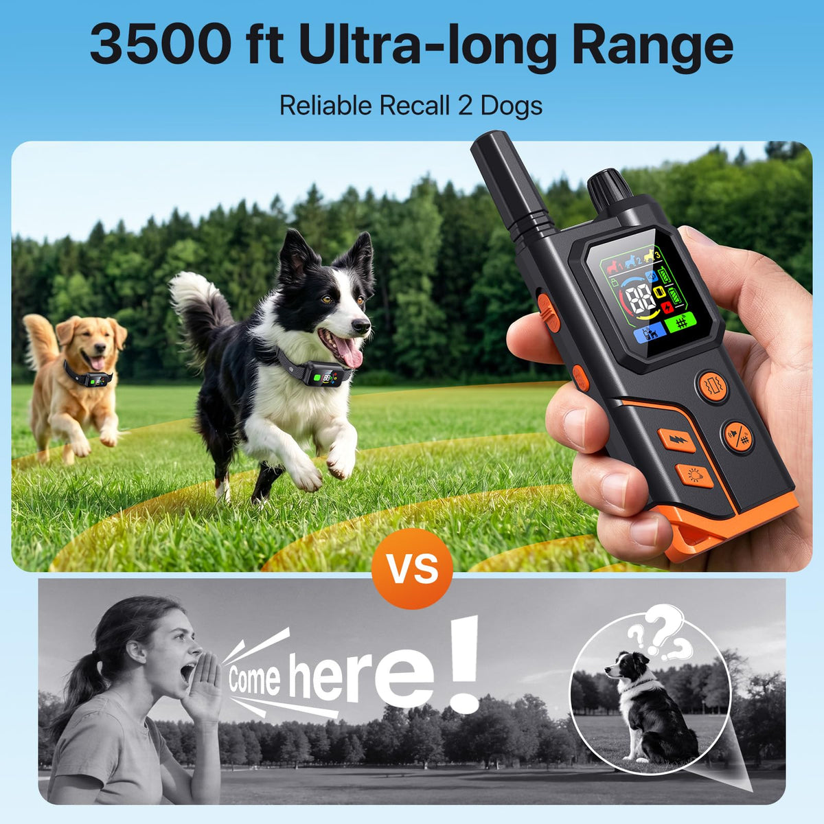 Wireless Dog Collar Fence System & Training Collar W538060