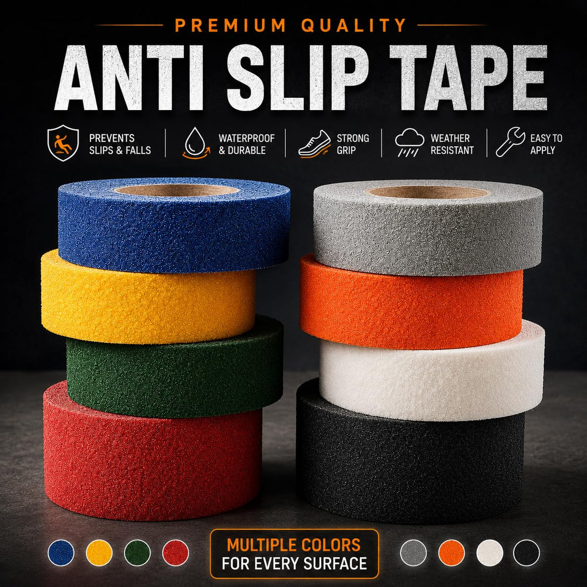 Gray 1 inch x 30 ft Anti Slip Tape B54795