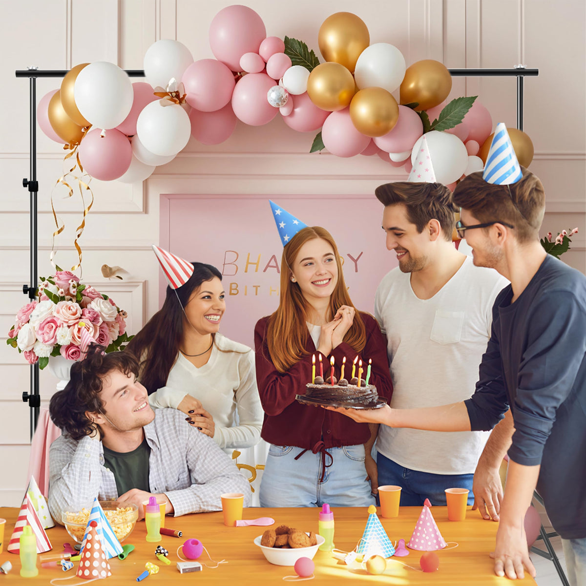 Adjustable Photo Backdrop Stand 9ft x 10ft with Carry Bag Q107