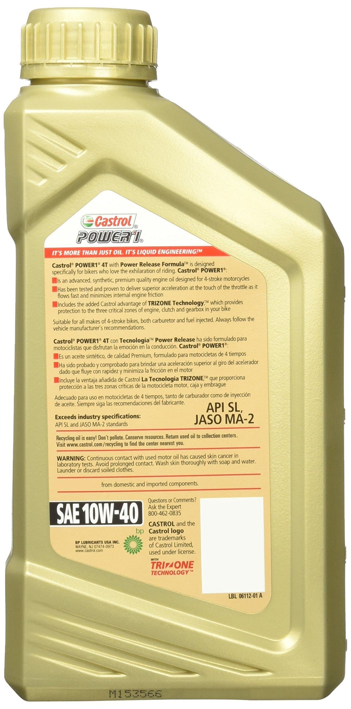 10W-40 Full Synthetic Motorcycle Oil G32559