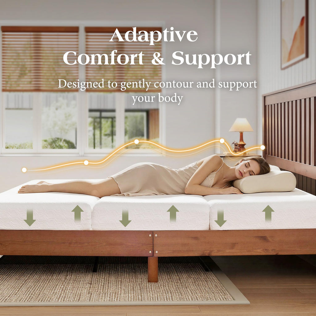 Queen Foldable Memory Foam Mattress with Cooling Gel Y304