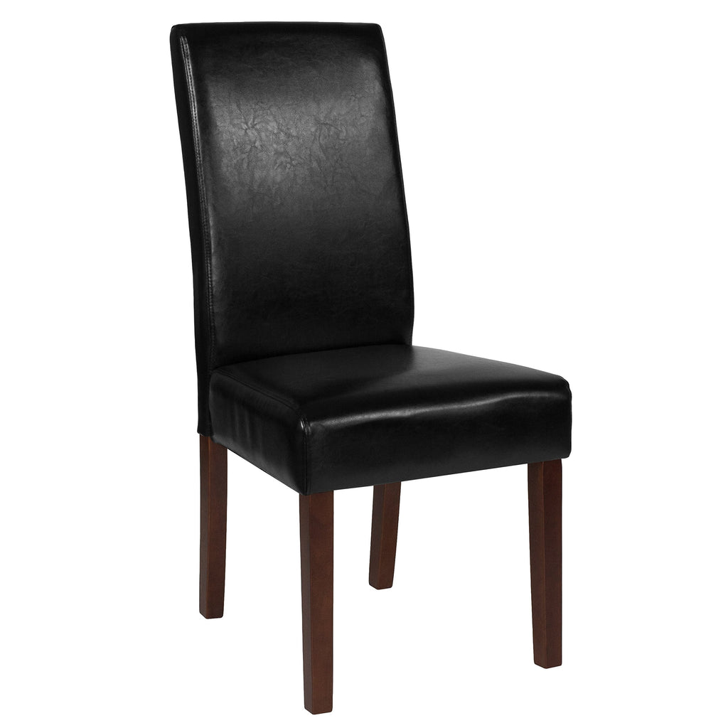 Black Faux Leather Parsons Chair R2897