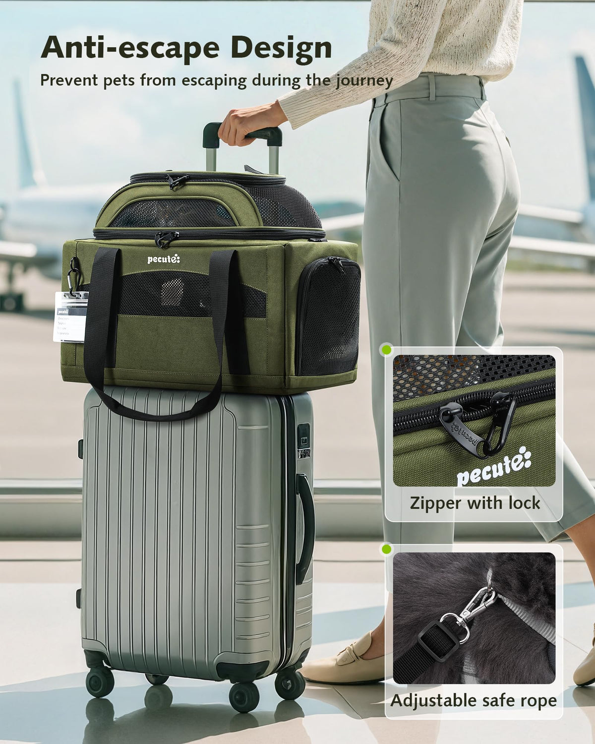 Expandable Airline Approved Pet Carrier J901213