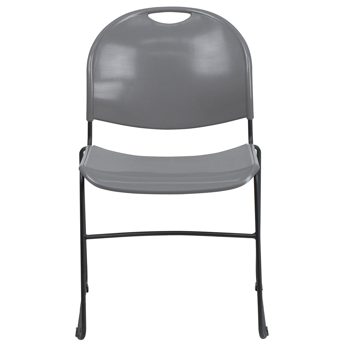 Gray 4 Pack Stack Chair with Black Frame J745