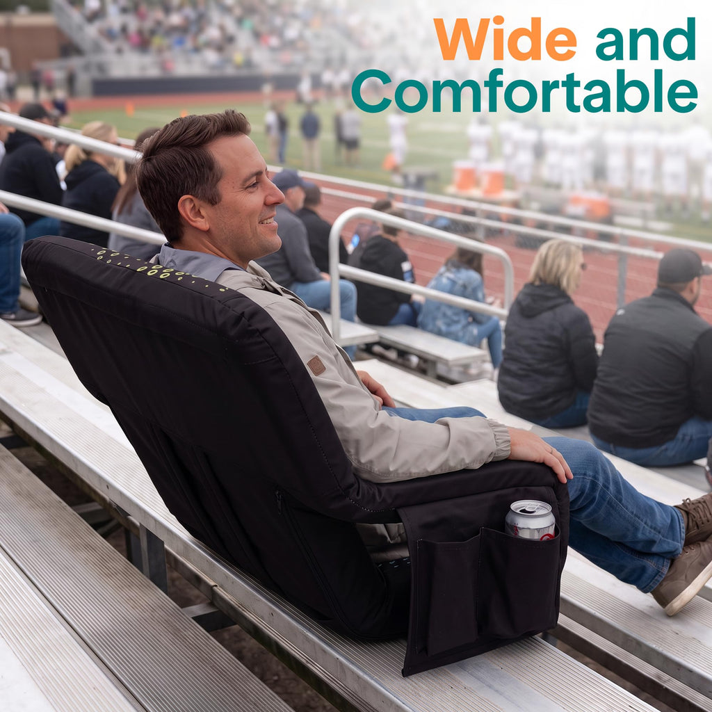 Blue Padded Stadium Seat with Back Support D699274