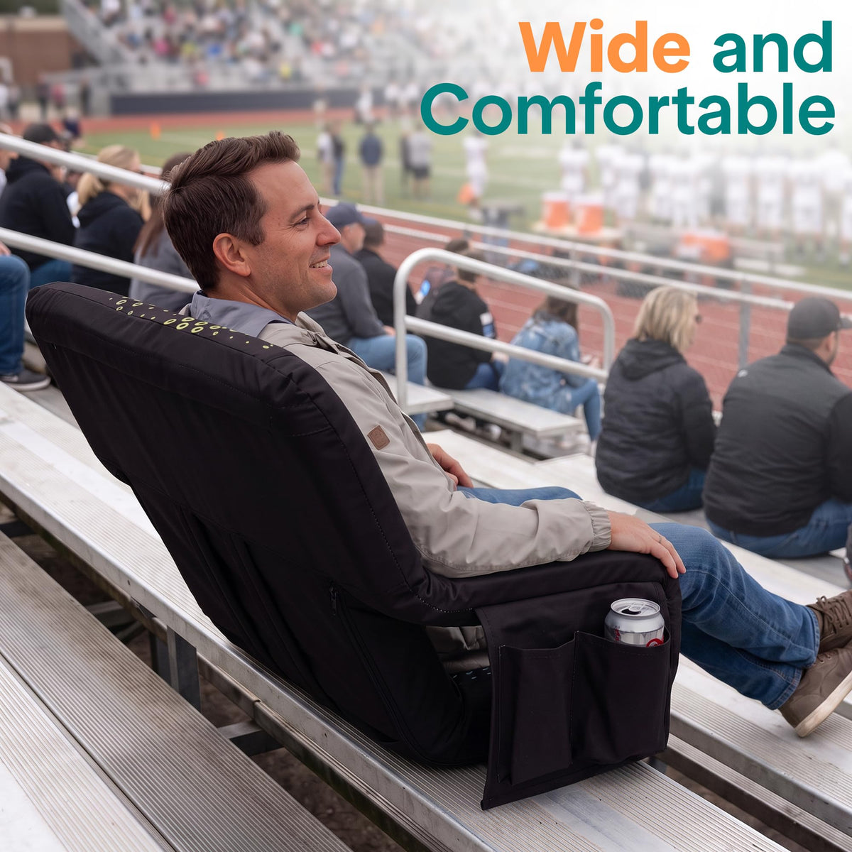 Blue Padded Stadium Seat with Back Support D699274