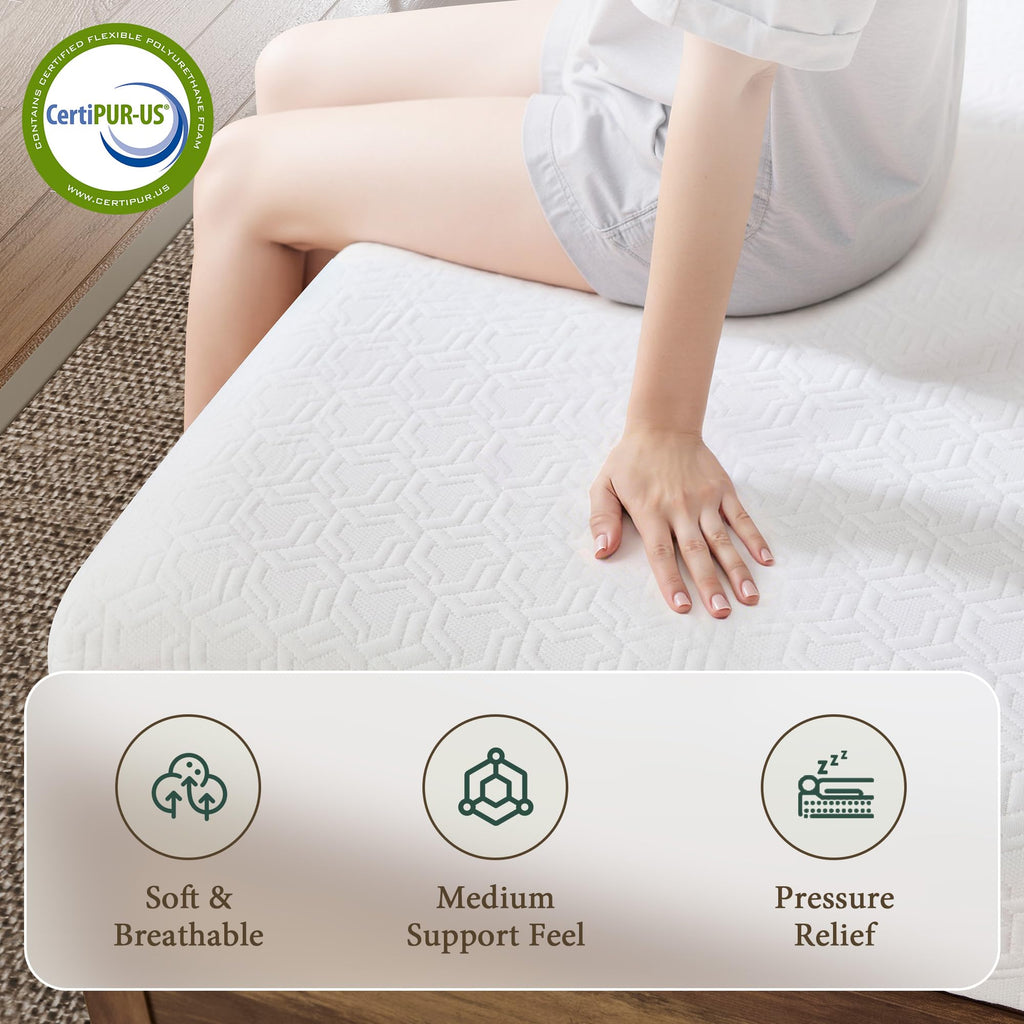 Queen Foldable Memory Foam Mattress with Cooling Gel Y304