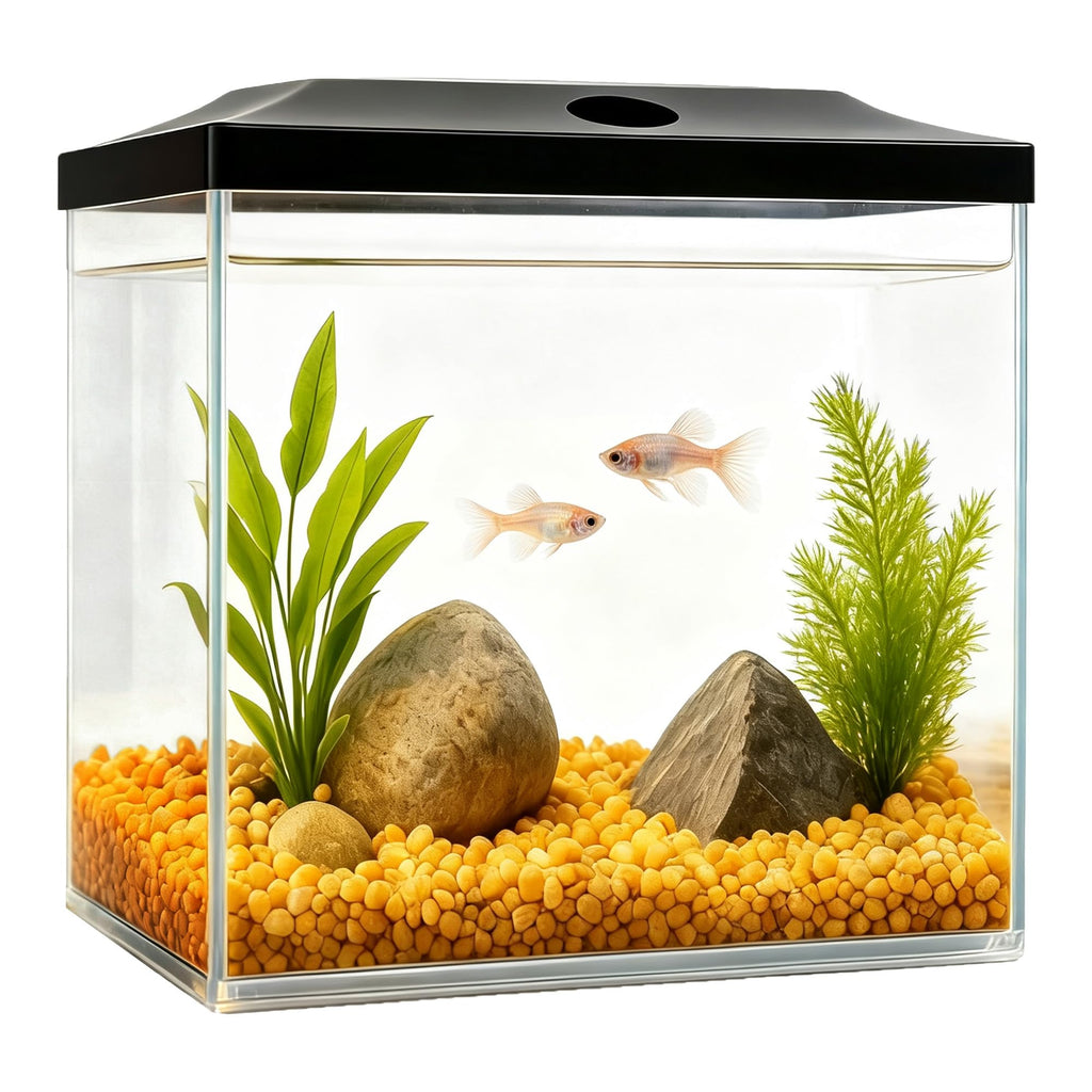 0.8-Gallon Small Plastic Fish Tank with LED Lighting K480
