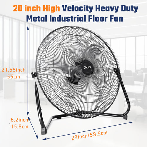 20 Inch 3-speed Metal Floor Fan W233216