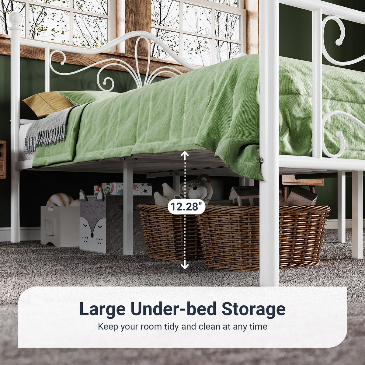 Metal Twin Platform Bed Frame T52485