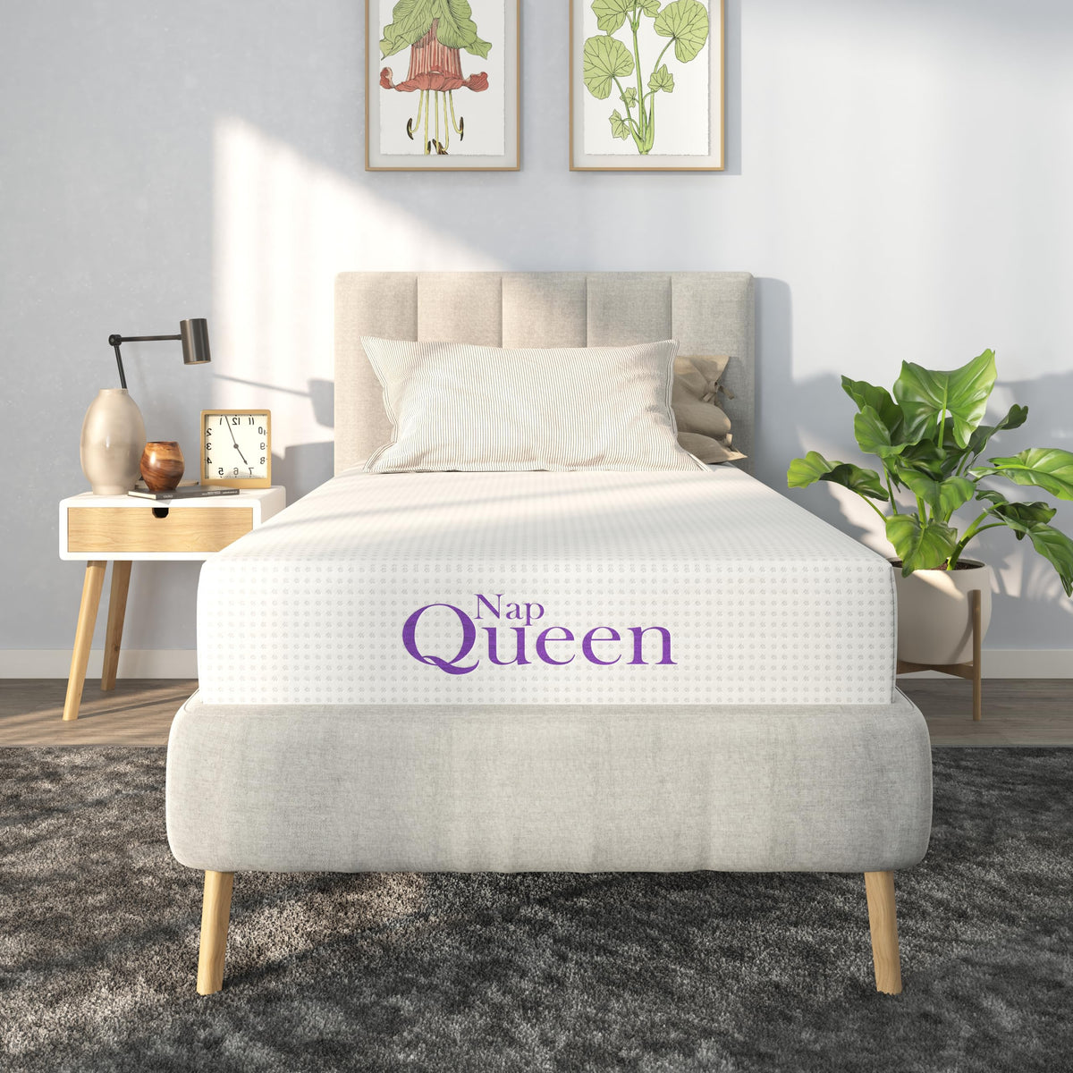 8 Inch Twin Size Bamboo Charcoal Memory Foam Mattress W67941