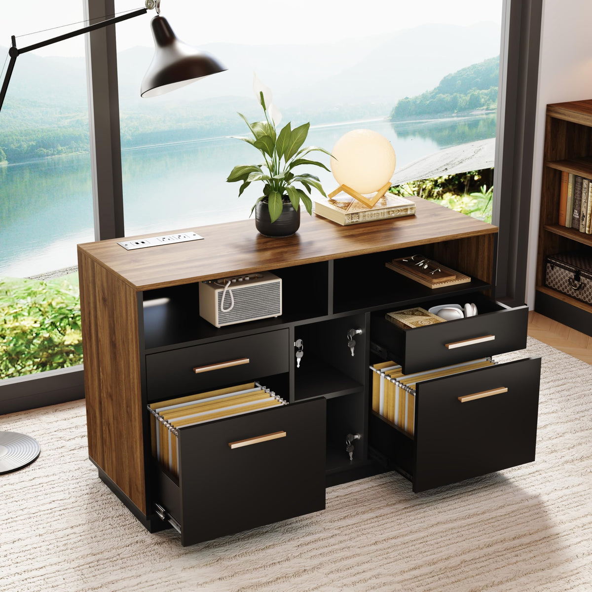 4 Drawer File Cabinet with Lock S94574
