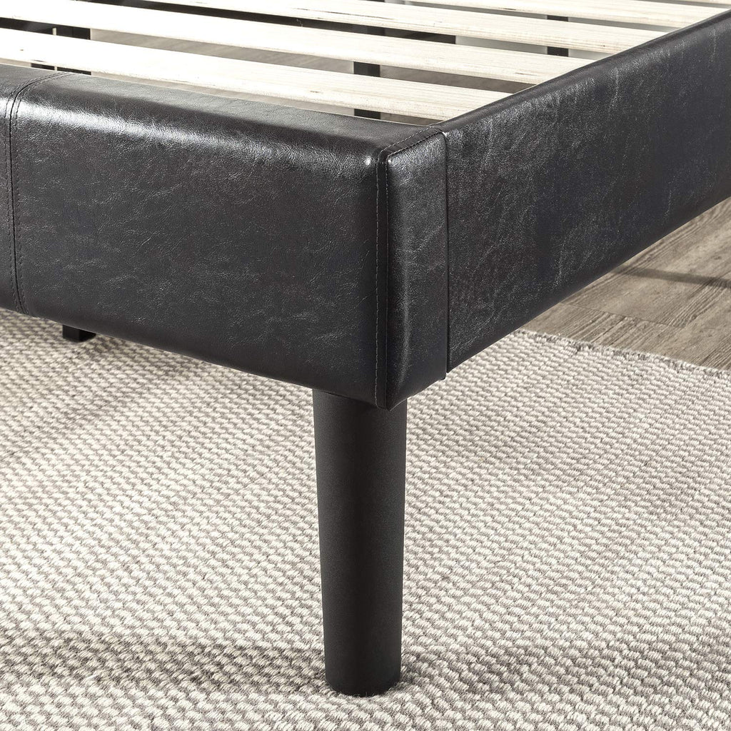 Faux Leather Upholstered Platform Bed Frame California King C786361