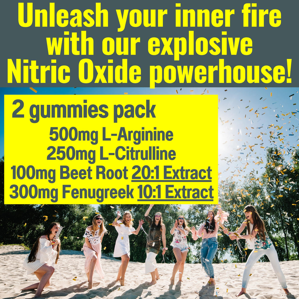 Beets Fenugreek Nitric Oxide Gummies with L-Arginine L-Citrulline W59960