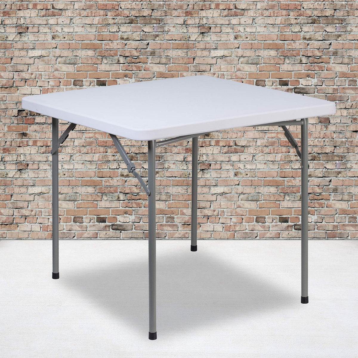 Square Granite White Plastic Game Table O8134